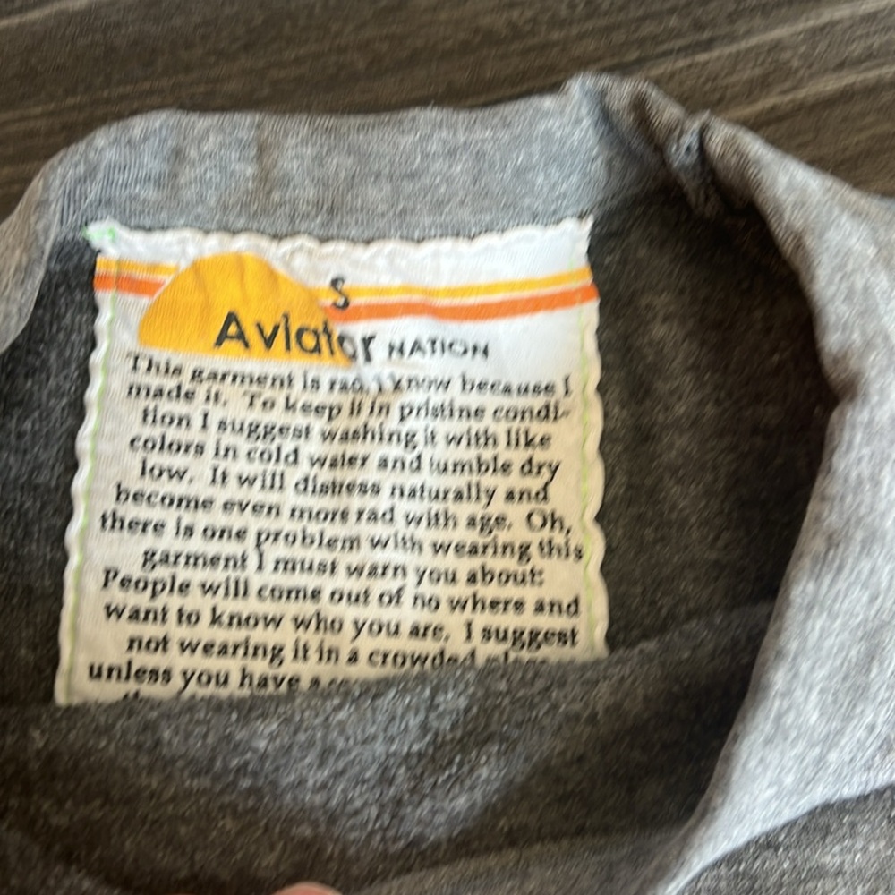 Aviator Nation Bolt Embroidery Classic Cropped Crew Sweatshirt - Picture 5 of 8